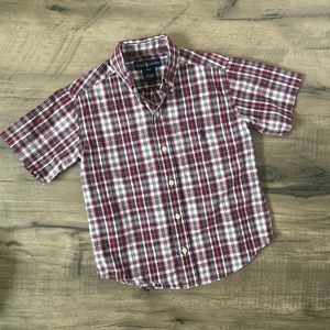 Ralph Lauren 4t button down polo red white black